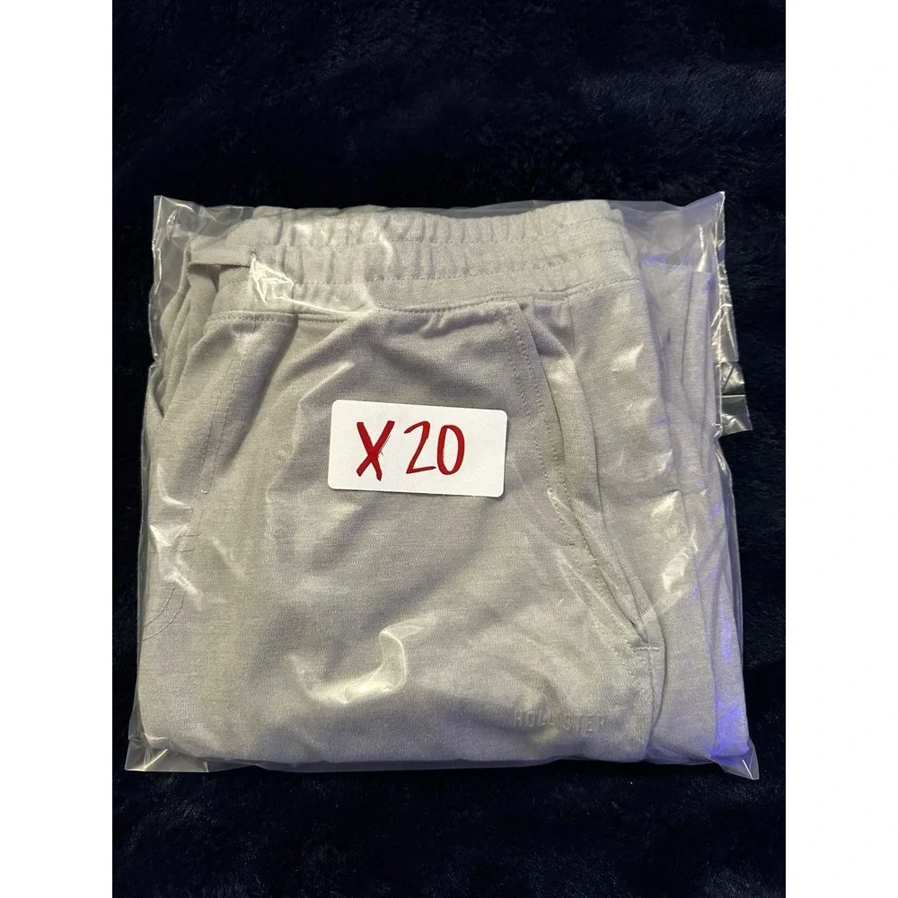 Hollister Jogger Sweatpants Gray‎ Mens Small Drawstring Lounge Athletic Comfy